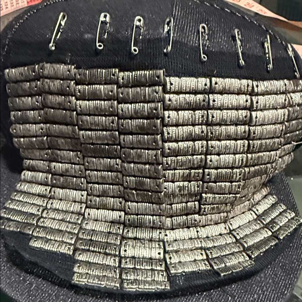 Black and Silver Embellished Men's Hat - Picture 7 of 9